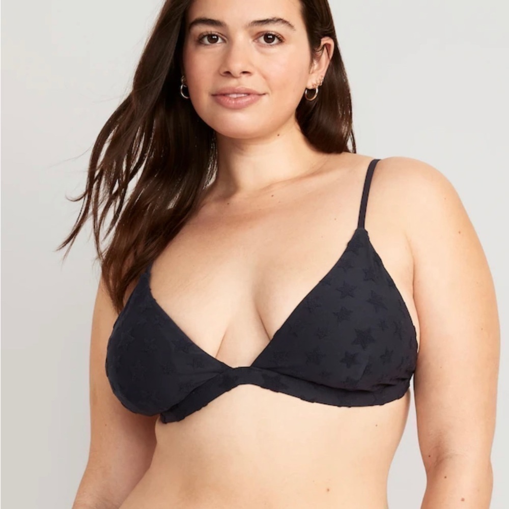 Old Navy Swim Star/Americana-Print Triangle Bikini Swim Top for Women